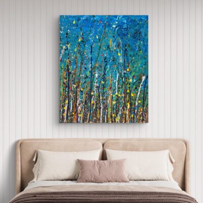 Oeuvre d'art unique <br> Quand le serein est tombé #2 <br> 42" x 33.5"